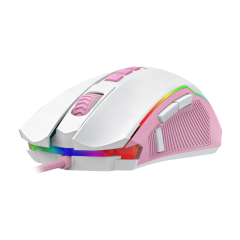 MOUSE RANGER BRANCO COM ROSA