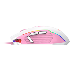 MOUSE RANGER BRANCO COM ROSA