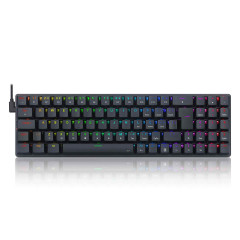 TECLADO MECANICO GAMER ASHE RGB PRETO SWITCH MARROM