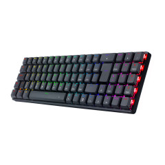 TECLADO MECANICO GAMER ASHE RGB PRETO SWITCH AZUL