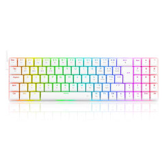 TECLADO MECANICO GAMER ASHE PRO RGB BRANCO SWITCH MARROM