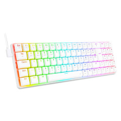 TECLADO MECANICO GAMER ASHE PRO RGB BRANCO SWITCH MARROM