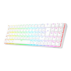TECLADO MECANICO GAMER ZED PRO RGB BRANCO SWITCH MARROM