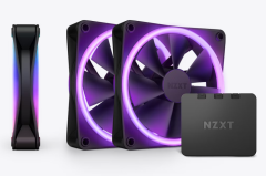 KIT FAN GAMER NZXT F120RGB DUO COM 3 FANS PRETO + CONTROLADORA