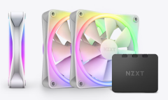 KIT FAN GAMER NZXT F120RGB DUO COM 3 FANS BRANCO + CONTROLADORA