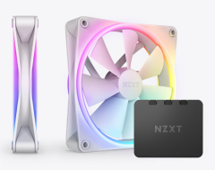 KIT FAN GAMER NZXT F140RGB DUO COM 2 FANS BRANCO + CONTROLADORA