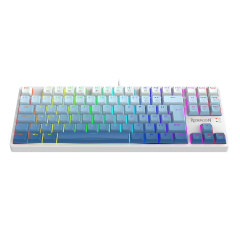 TECLADO GAMER REDRAGON DAKSA BRANCO E AZUL RGB COM SWITCH MARROM MODELO K576GB-RGB (PT-BROWN)
