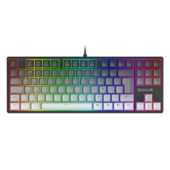 TECLADO GAMER REDRAGON DAKSA PRETO E CINZA RGB COM SWITCH MARROM MODELO K576GG-RGB (PT-BROWN)
