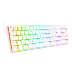 TECLADO MECANICO GAMER ASHE RGB BRANCO SWITCH AZUL MODELO K626-KB-W