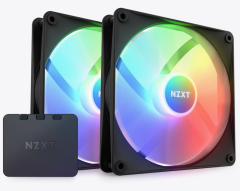KIT FAN GAMER NZXT F140RGB CORE COM 2 FANS PRETO