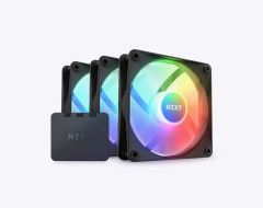 KIT FAN GAMER NZXT F120RGB CORE COM 3 FANS PRETO