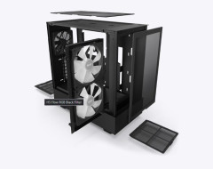 GABINETE GAMER SEM FONTE NZXT H5 FLOW RGB PRETO COM FAN