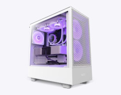 GABINETE GAMER SEM FONTE NZXT H5 FLOW RGB BRANCO COM FAN