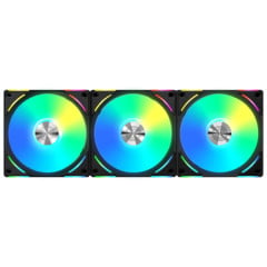 KIT GAMER UNI FAN 120MM PRETO COM 3 FANS RGB NA FAN MODELO UF-AL120V2-3B