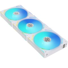 KIT GAMER UNI FAN 120MM BRANCO COM 3 FANS RGB NA FAN MODELO UF-AL120V2-3W