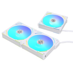 KIT GAMER UNI FAN 120MM BRANCO COM 3 FANS RGB NA FAN MODELO UF-AL120V2-3W