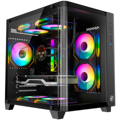 GABINETE KALKAN MIDGARD CURVE PRETO SEM FAN KLK072