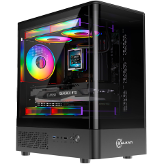 GABINETE KALKAN AVALON CURVE PRETO SEM FAN KLK076