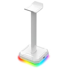 SUPORTE PARA HEADSET SCEPTER RGB PRO BRANCO.